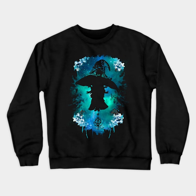 Winter Witch Abstract Crewneck Sweatshirt by Scailaret